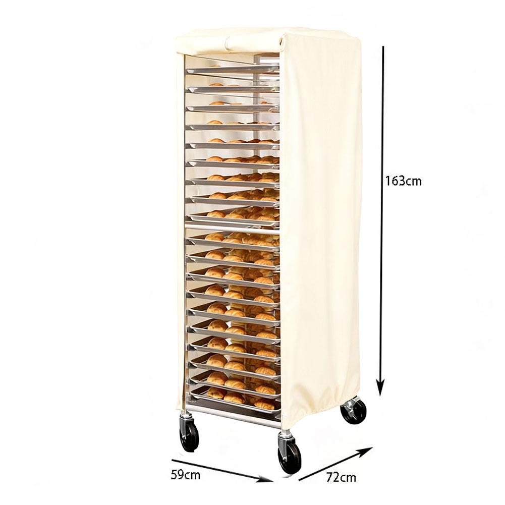 1pc Pan Bracket Cover 59*72*163CM Waterproof Pan Rack Cover Dustproof Bakery Rack Protection Grey/coffee/white Protective Covers