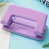 Mini 2-Hole Punching Machine DIY Hole Punching Detection Book Page Stitcher Office Stationery Macaron Color