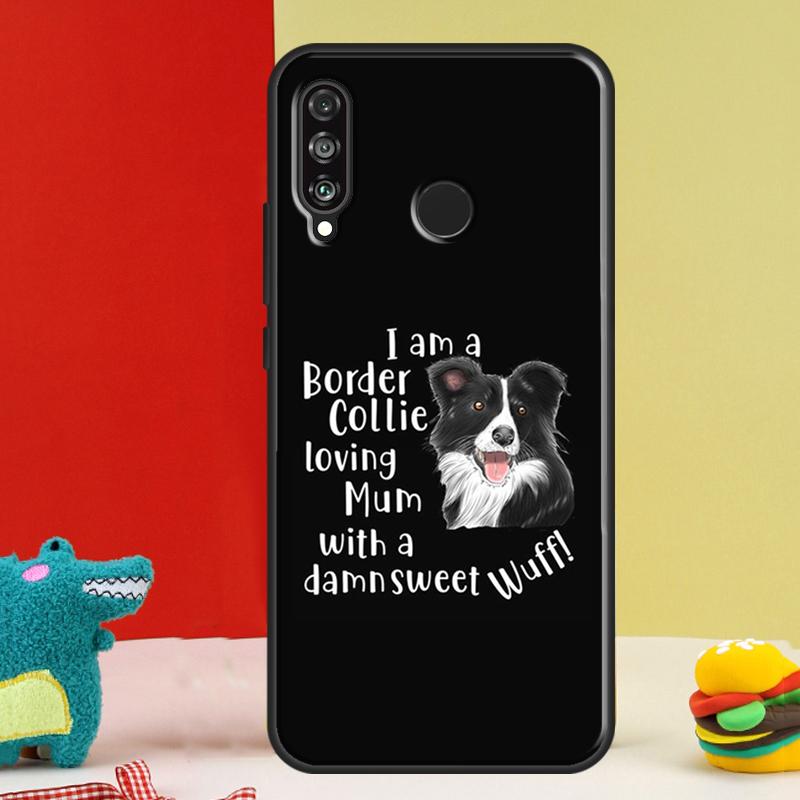 Cartoon Border Collie For Huawei Nova 12i 12s 11i 5T 9 10 SE Y91 Y90 Y60 Y70 Y72 Y61 P60 Pro P20 P40 P30 Lite Case