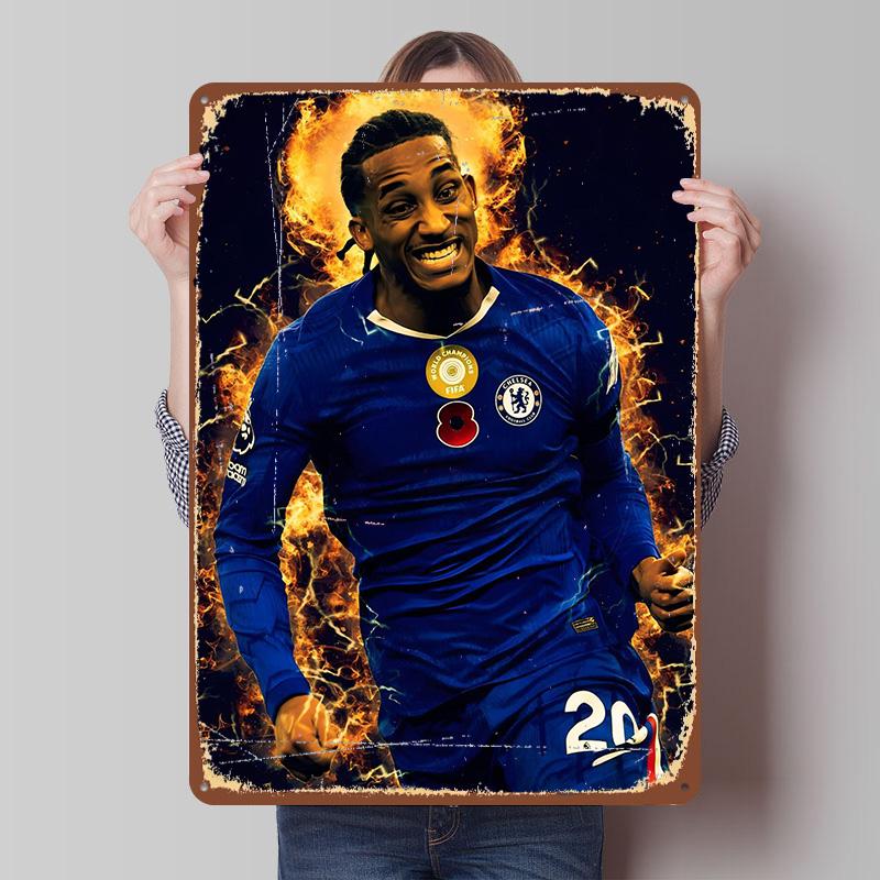 

Joao Pedro Football Player in Action Poster Customized Vintage Metal Signs Wall Art Retro Tin Plaque for Mancave Decoration Home 7.9x11.8In(20x30cm)