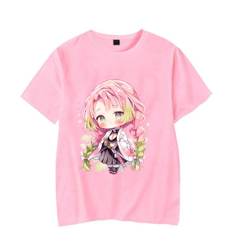 Hot Anime Cute Kanroji Mitsuri Printed T-shirts for Women Summer Tee Shirt Femme Casual Short Sleeve Round Neck Tops T-shirts