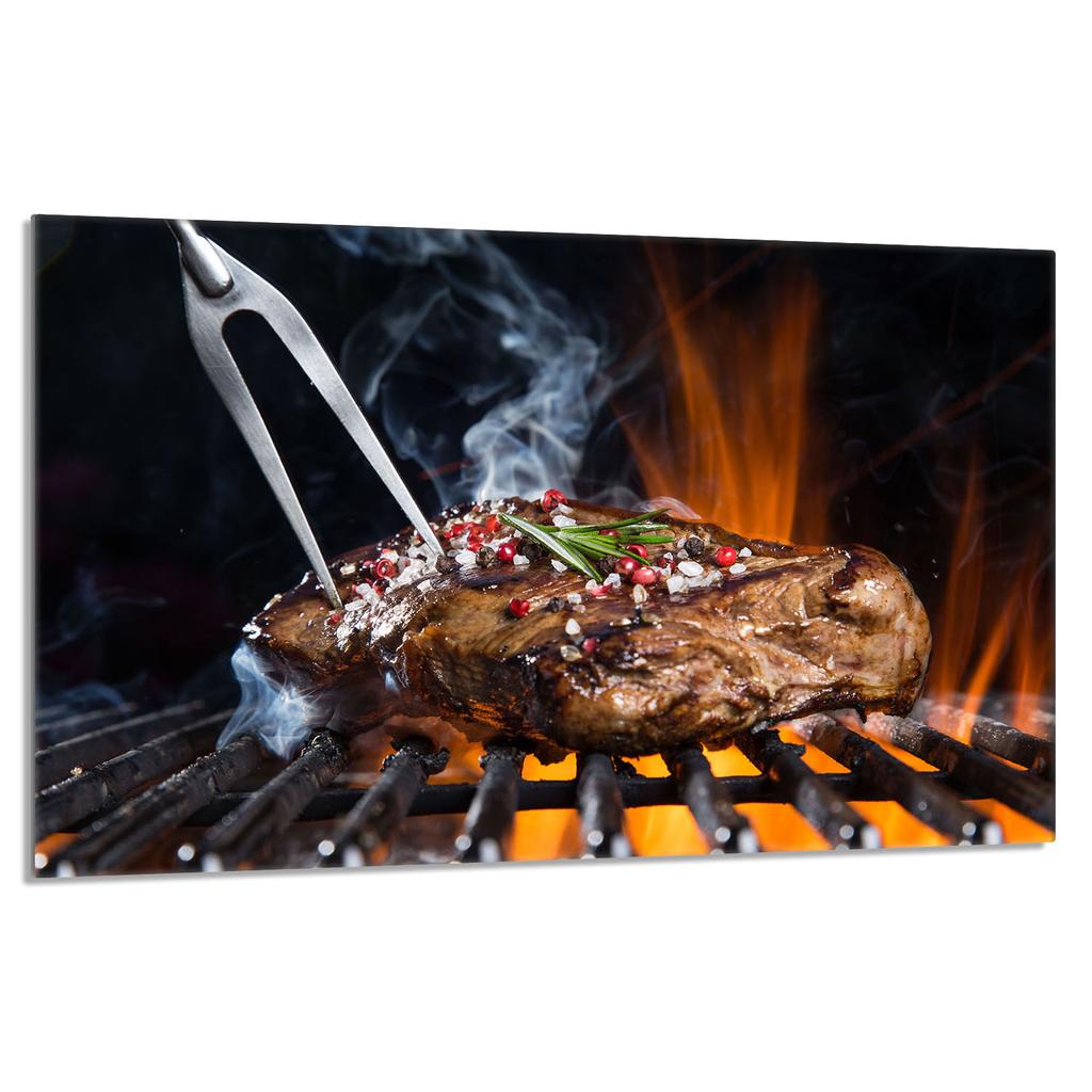 Szklana płyta ochronna na kuchenkę 80x52 Grill