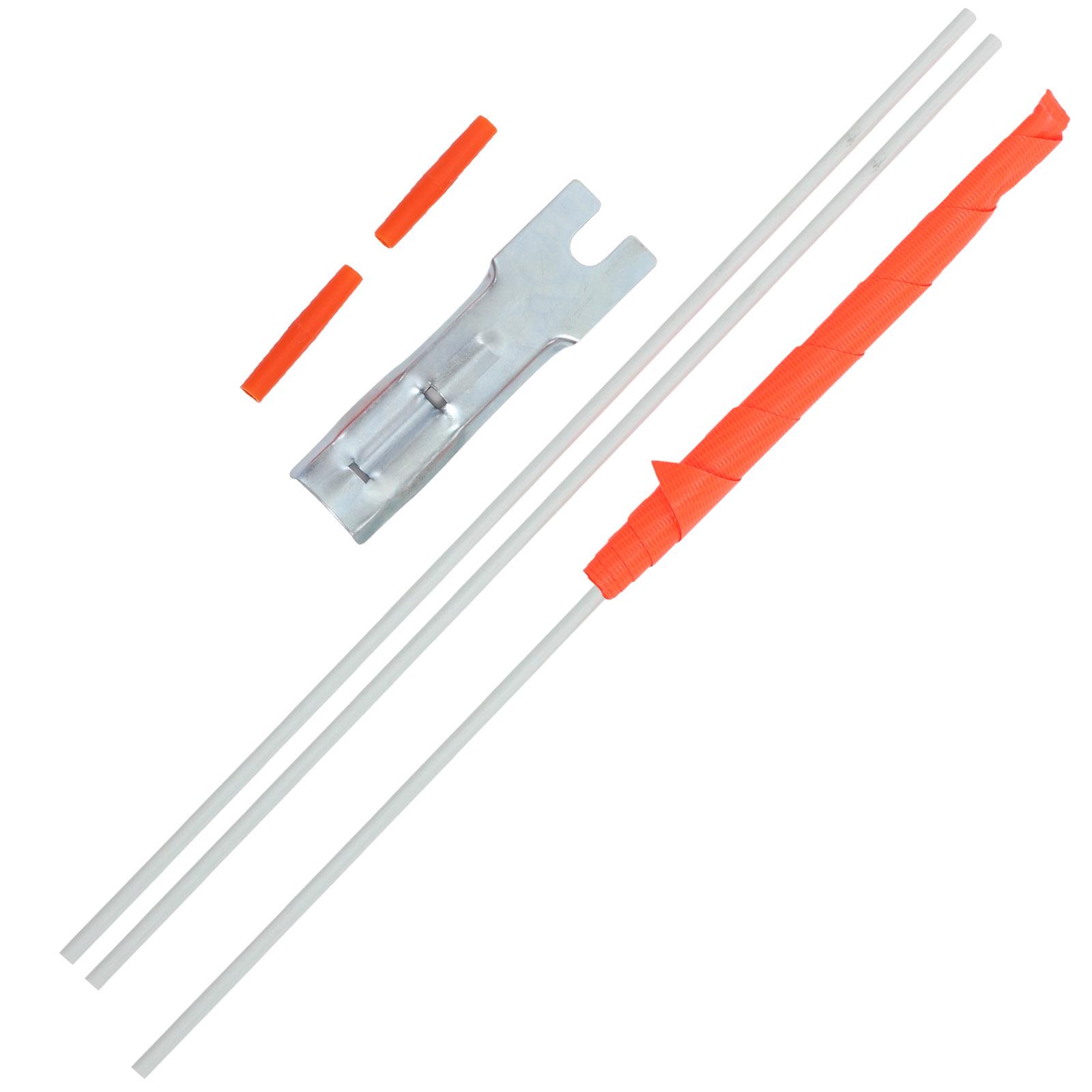 

1 Set Pcs Reflective Flagpole Durable Fiberglass Bike Flag Sturdy Bicycle Advertising Cycling Tail Safety Warning Flags Home 141.5X27.5X1CM помаранчевий