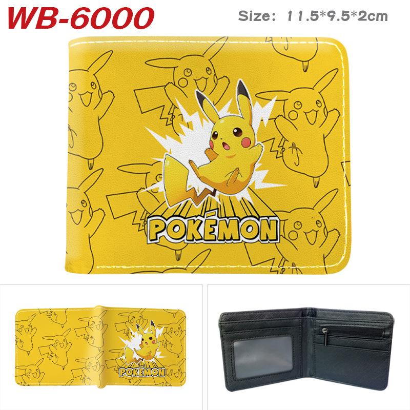 Pokemon Full Color Short Card Holder Coin Purse Bifold Wallet Cute Anime Peripheral Change Pouch
