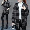 Women's Loose Plaid Hooded Jacket - 2025 Autumn/Winter Fashionable Zipper Cardigan
