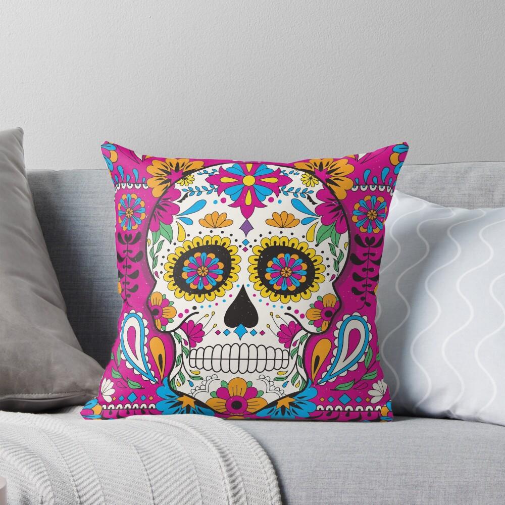 Sugar Skull Throw Cushions & Pillows Without Core