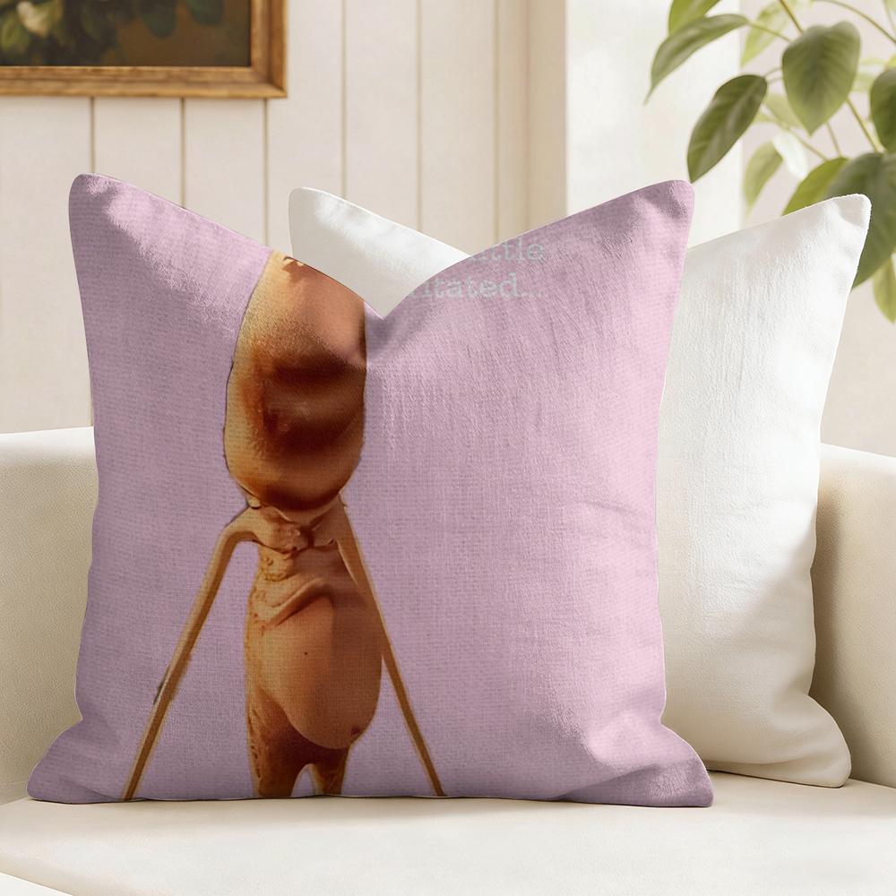 MMarcus The Worm Comic Cushion Cover Eco Linen Pillow Case DoubleSided Print Breathable Durable Zipper Home Decor Gift