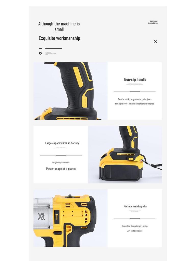 Rechargeable Multi-Functional Lithium Battery Drill & Electric Screwdriver Set for Home Use