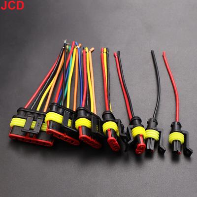 JCD 1 ensemble Connecteur Étanche 1/2/3/4 Broches, Connecteur Rapide de Borne Électrique Avec Fil Convient Pour Voitures Bateaux Etc