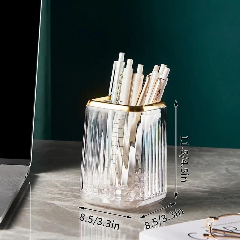 Luxurious Makeup Organizers Desktop Make Up Brush Storage Bin Box with Lid Makeup Lipstick Holder Cosmetic Storage Box Organizer