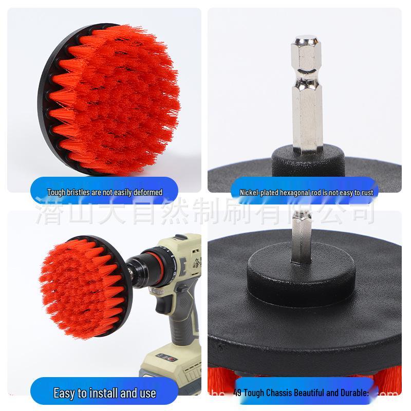 Cross-border Electric Drill Brush 5-Piece Set: Handheld Cleaning, Polishing & Grinding Tool with Irregular Brush Head Design.
