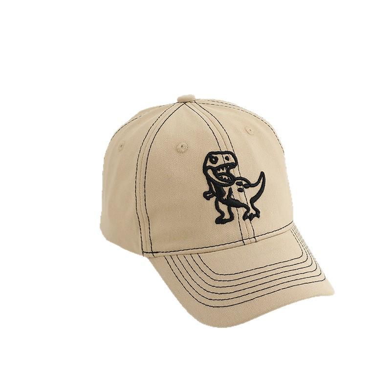 Frühlings Dino Stickerei Kinder Entenschnabel Kappe: Stylische koreanische Baseballkappe für Jungen & Mädchen, lässiger Sonnenschutz