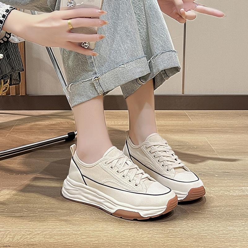 

Women s spring new casual thick-soled low-top versatile little white shoes student sports espadrilles 40