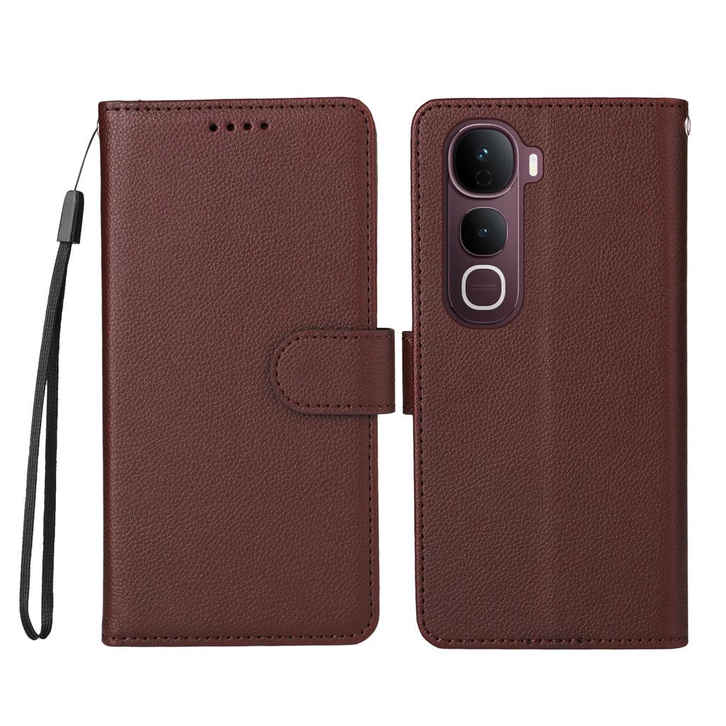 For Vivo Y400 Pro 5G/vivo V40e 5G Case RFID Blocking 3 Card Slots PU Leather Phone Cover with Wrist Strap
