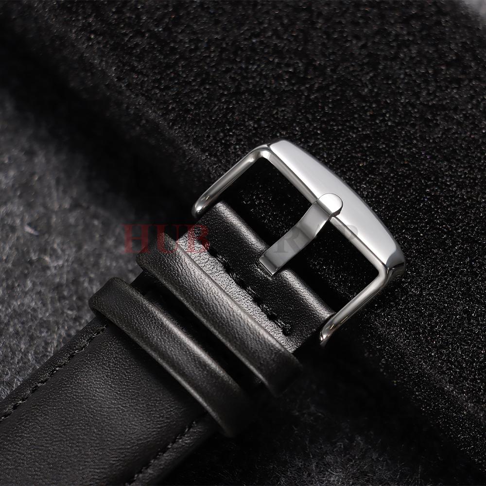 18mm 20mm 22mm Echtes Leder Uhrenarmband Schnellverschluss Uhrenarmband Armbänder Gürtel Schwarz Braun Dornschließe Schließe Ersatz