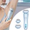Bikini Trimmer with LED Display Women Electric Shaver 2 Heads, Razor Hair Removal Epilator Display, for Face Eyebrow Body Underarms Legs