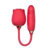 Women's Rose Flower Vibrator: 2nd/3rd Gen Tongue-Licking, Automatic Sucking & Telescopic Stick