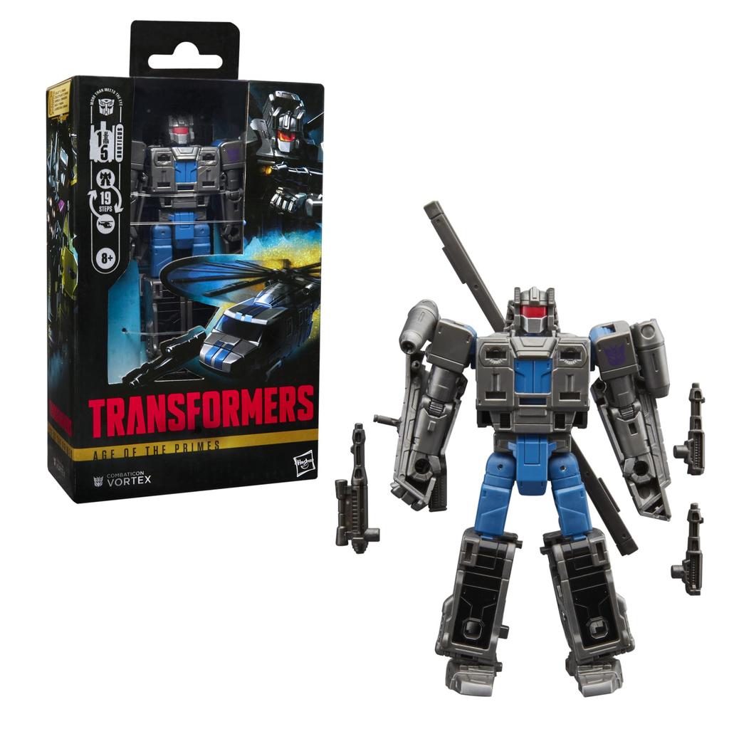 Transformers Age of the Prime Deluxe-Klasse Combaticon Vortex Verwandlungs-Actionfigur Roboter Spielzeug 5,5 Zoll (Ab 8 Jahren)