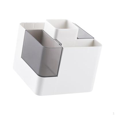 Pencil Pen Holder Desk Multi Functional Organizer Compartments Desktop Stationery