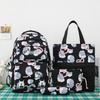 School bag girl love backpack large capacity junior high school campus school bag girl cute casual four-piece backpack