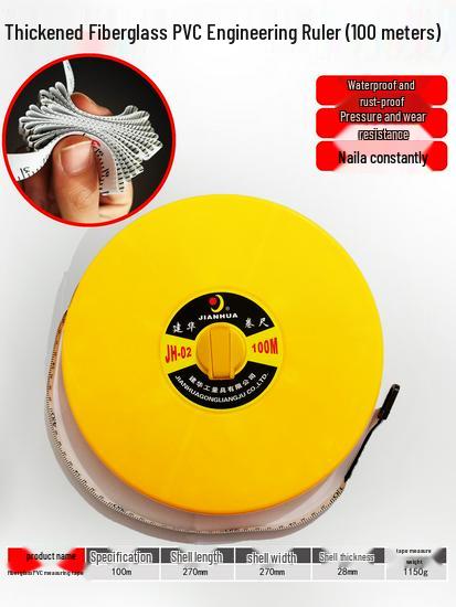 Durable, Waterproof Tape Measure Set: 50m, 30m Soft, 100m Fiber, Double-Sided Construction Ruler.