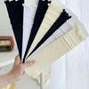Female Summer Thin Wooden Ear Edge High Elastic Loose Mouth Ice Ice Pile Socks