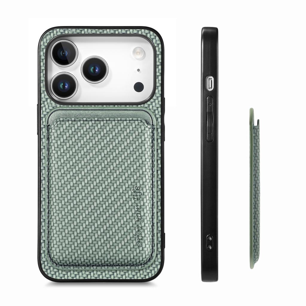 For iPhone 17 Pro Case Magnetic Detachable Card Holder Phone Back Cover