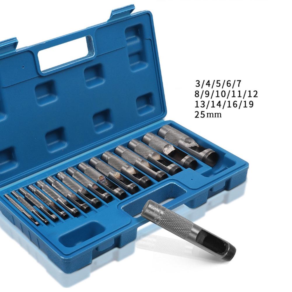 High Hardness High Quality Hollow Punch Set Punch Tool 3-25mm Leather Craft Working Punch Tool Steel For DIY Handbags China Mainland