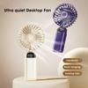Foldable USB Portable Small Fan Digital Display Electric Fan Mini 5-speed Wind Detachable for Outdoor Sports Air Conditioner