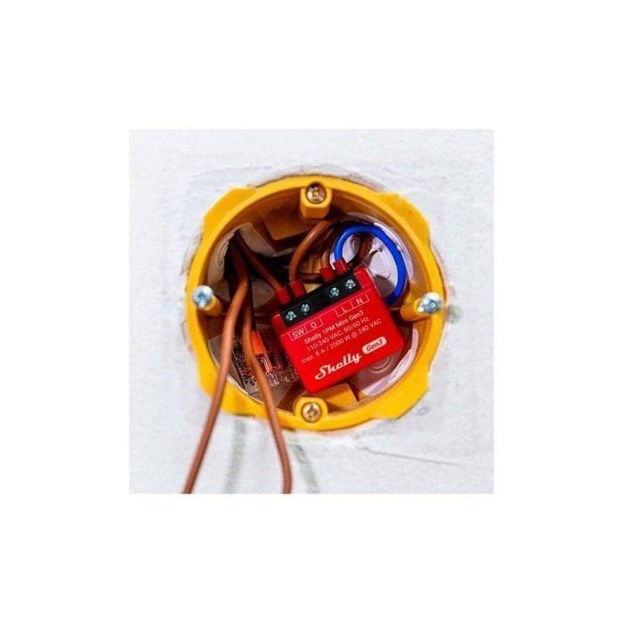 Module de commutation mini Shelly 1PM Gen3 rouge