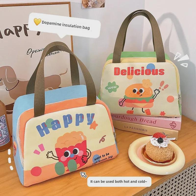 Przenośna Torba Termiczna na Lunch z Grubą Wyściółką z Folii Aluminiowej dla Studentów i Pracowników Biurowych