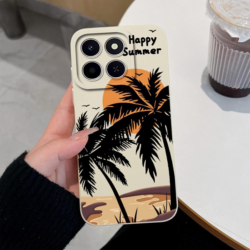 Für Huawei Honor X6C X7C 400 Pro Lite Handyhülle Hübsche rosa Wolkenmuster Flüssigsilikon Neu aufgerüstete Fallschutz-Schutzhüllen Für Huawei Hülle