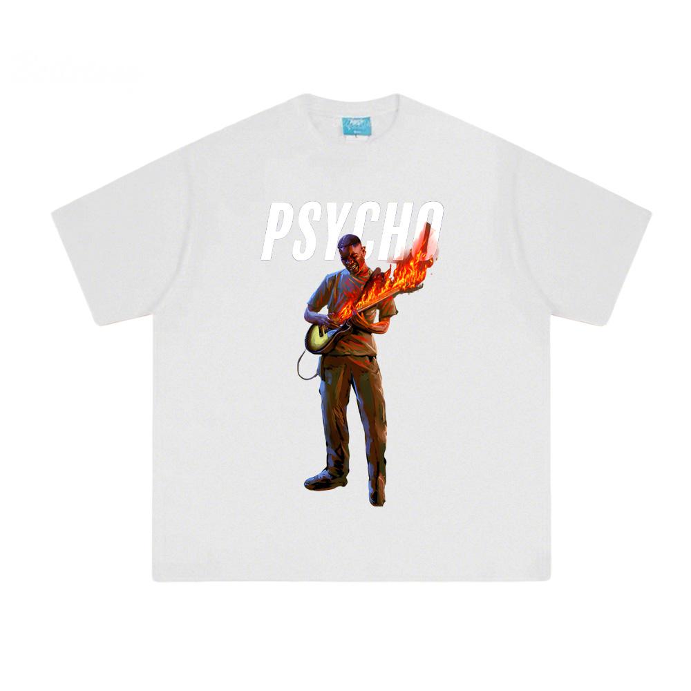 Psycho In The Fire Tee 2026 New Dave Casual T-shirt Graphic Printing Tshirt Short Sleeve Summer 100% Cotton Round Harajuku TEE