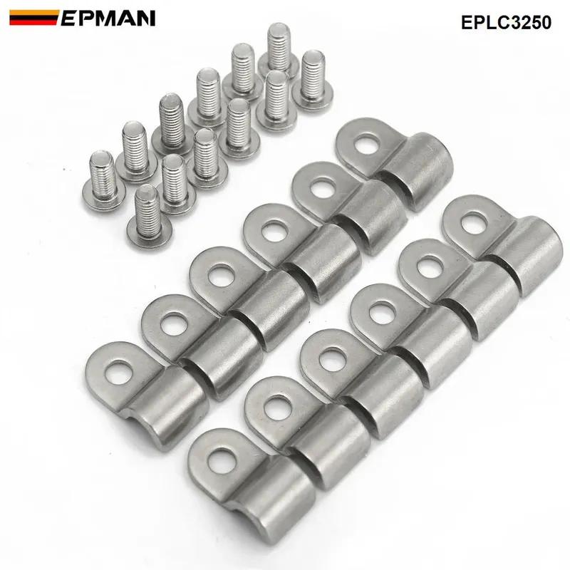 EPMAN Single Line Clamp Fuel Line Clamps 3/8"&3/16"& 1/4" SS 1 Pack Suit  Fuel, Air, Electrical, Brake, Lines Etc EPLC3187