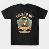 Herren Schwarzes T-Shirt mit Aufdruck Talk To Me Goose No-Cut Transferpapier Druck Baumwoll-T-Shirt