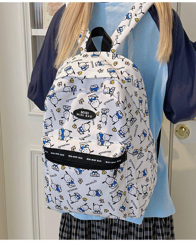 Hello Kitty Double Shoulder Backpack for Students - Cute Cartoon Design for Middle & High School Travel & Campus Outings.