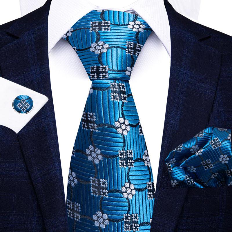 2025 Men'S Business Black Gift Box Striped Plain Tie Pocket Towel Tie Gift Set