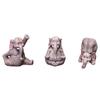 3PCS Creative Cute Yoga Elephant Ornament Garden Micro Landscape Crafts Desktop Elephant Decorations