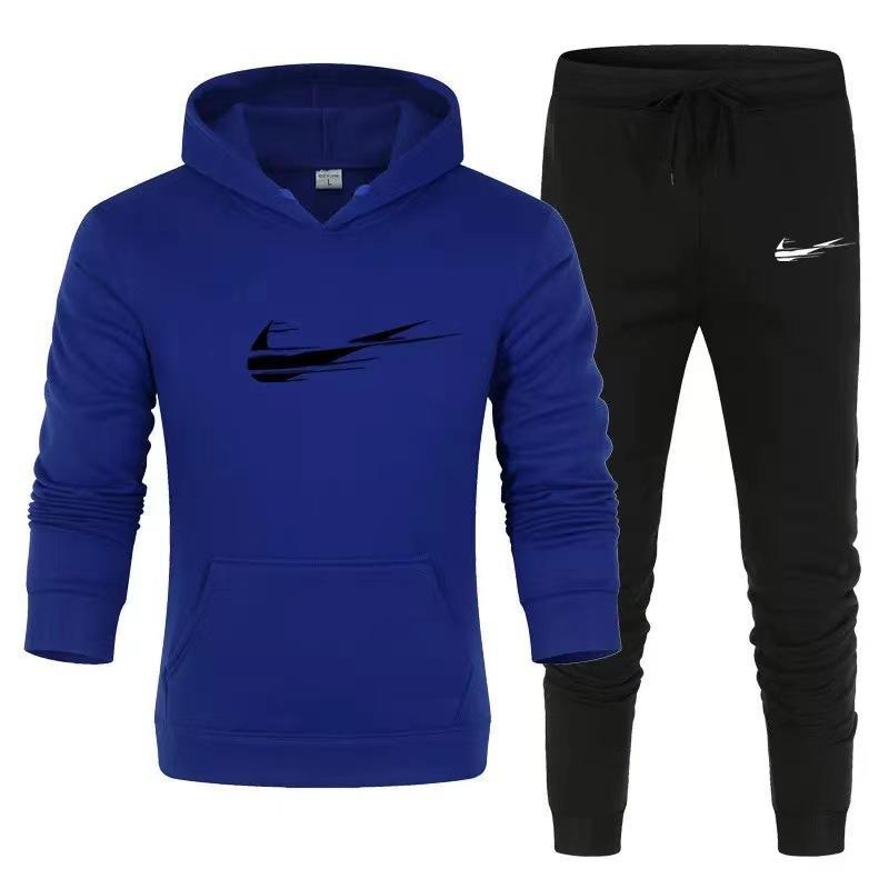 Nuovo Pullover Casual Sportivo Autunno e Primavera Felpa con Cappuccio Stampata Moda Uomo