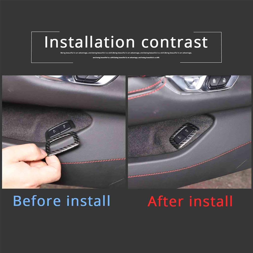 Real Carbon Fiber Trunk Switch Button Frame Trim Cover For Corvette C8 -2025