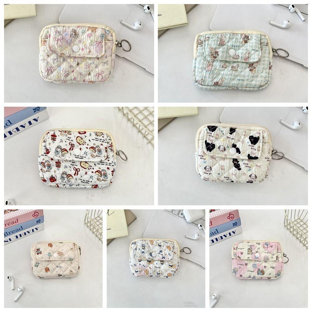 Multifuctional Mini Canvas Coin Purse Korean Style Sanitary Napkin Storage Bag Cute Wallet  Travel