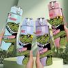 1PC Open Mouth Dinosaur Cartoon 750ml Color Plastic Sports Water Bottle Leakproof Flip Straw Lid Suitable for Sports Office Home Use