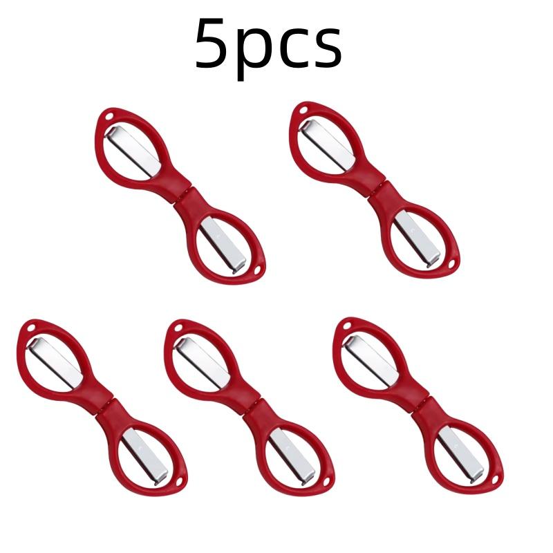 Simple Portable Folding Scissors Solid Color Glasses Shape Paper Cutters Students Handmade DIY Tools School Office Supplies