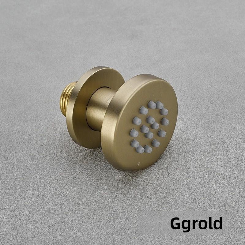 Chrome Black Brass Body Sprays Square Shower Spa Massage Body Jets Golden Concealed Shower Spray Head Faucet Accessory