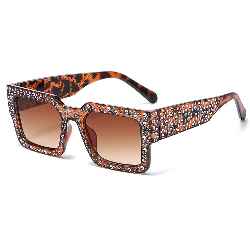 Premium Rectangular Goggles Women Men Trendy Diamond Rectangular Designer Glitter Sun Eyeglasses UV Protection 400 Sunglasses Eyeglasses