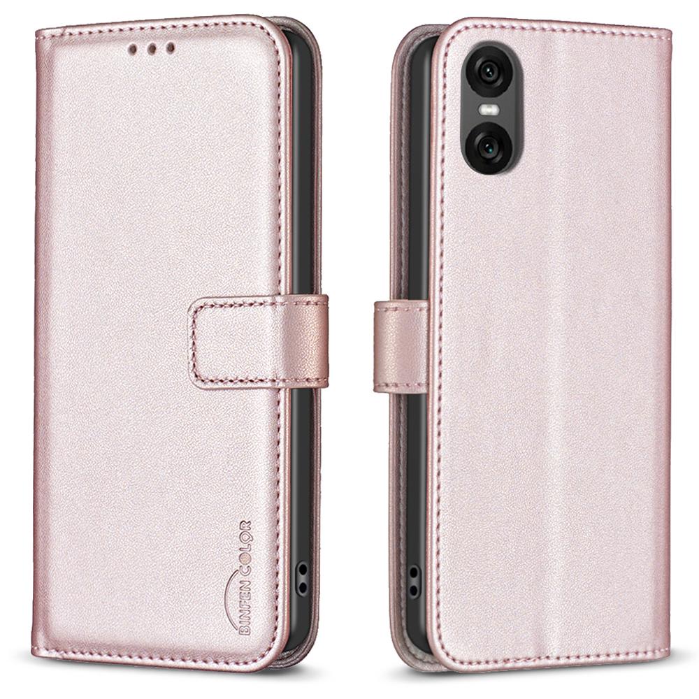 BINFEN COLOR BF17 Für Sony Xperia 10 VI Hülle PU Leder Magnetverschluss Klapphandyhülle