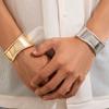 Punk Fashion Vintage Hip Hop Cuff Wide Bangles Simple Gold Copper Color Bangle For Women Pulseras Bracelets Bangles Men