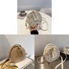 Trend Woven Flower Mini Circle Bag With Zipper Closure For Daily Fashion