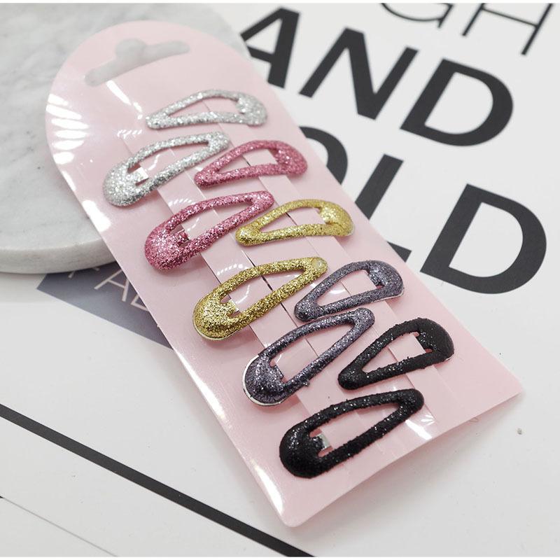10 PCS New Lovely Cartoon Heart Type Metal Candy Color Girls Hairpins Hair Clip Kids Headwear Children Accessories Baby BB Clips
