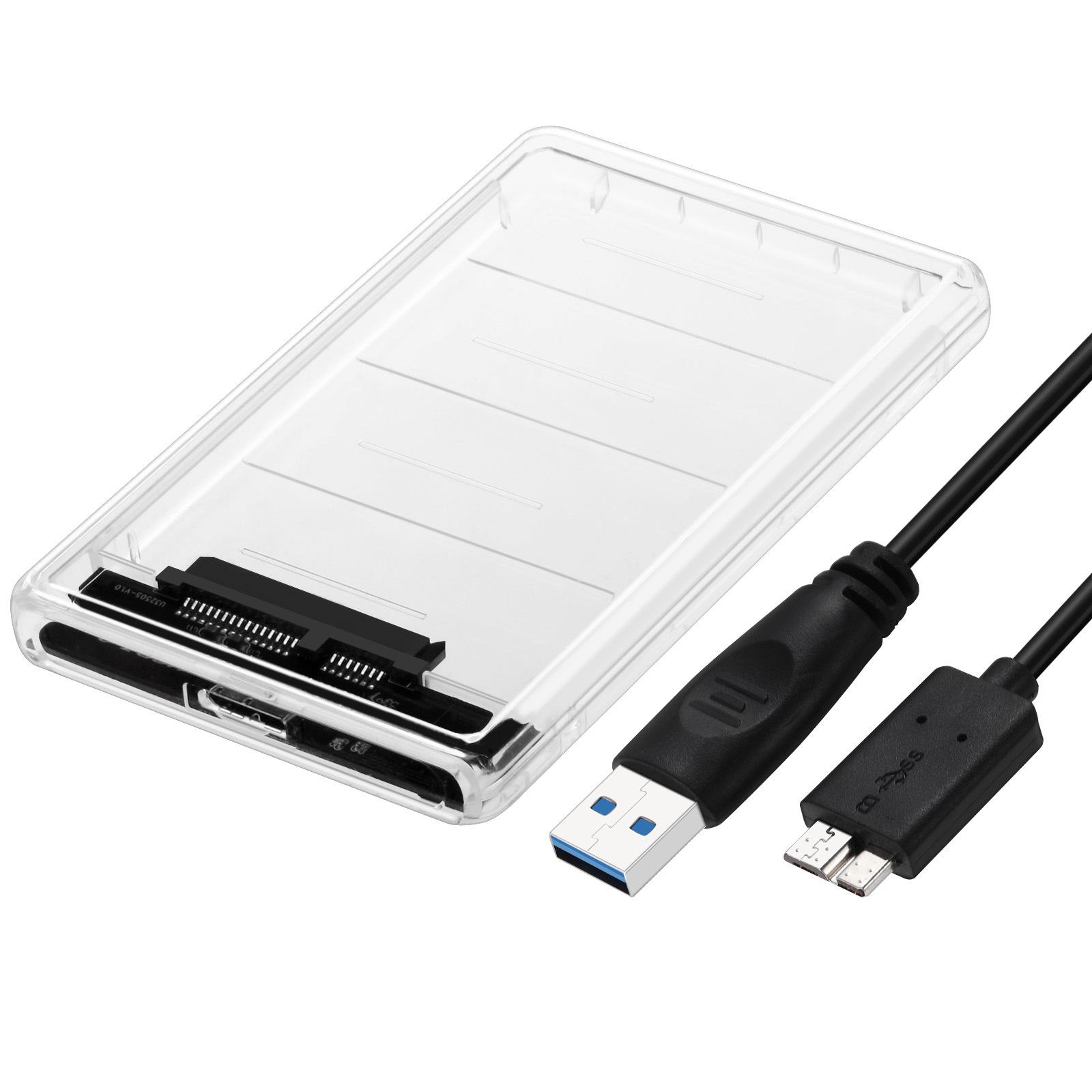 

Transparent 2.5 SATA SSD/HDD USB 3.0 High-Speed Enclosure